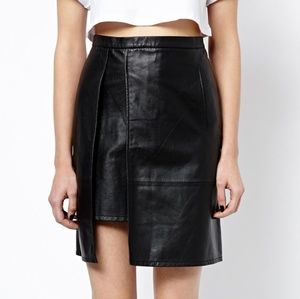 French Connection Nevada Genuine Leather Skirt